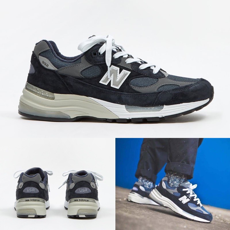 Quality Sneakers - New Balance M992GG 992 NB 復古深藍灰麂皮慢跑男