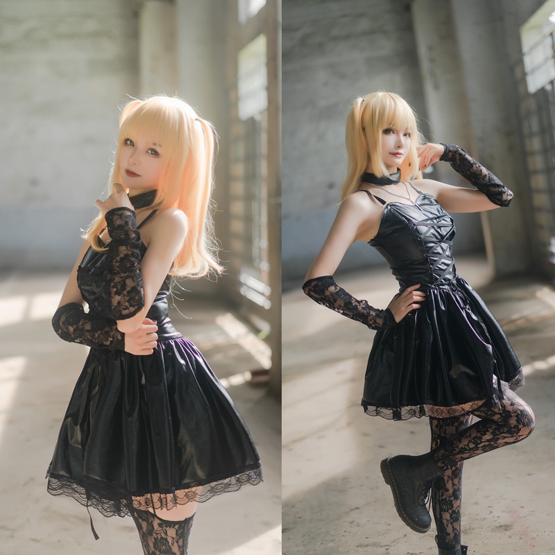 【花小妖】下殺熱賣死亡筆記cos服 DEATH NOTE 彌海砂cosplay 黑色洋裝lolita 女生哥特洋裝 漫展 | 蝦皮購物