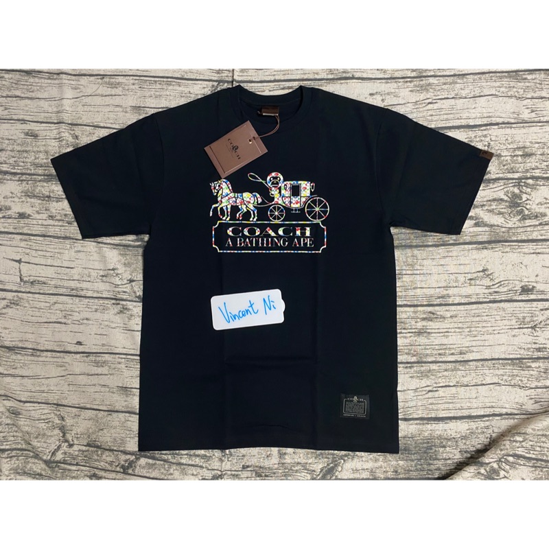 Bape selling Coach tee XL