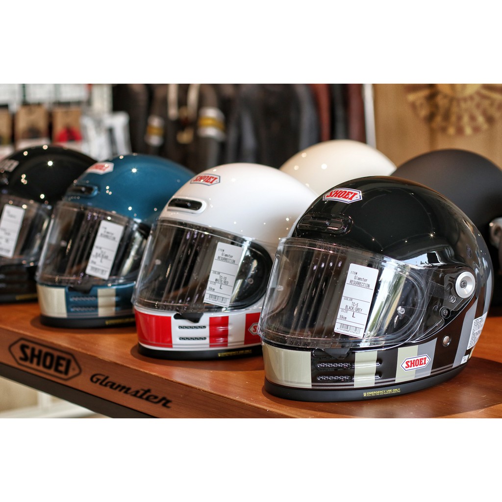 趴趴騎士】SHOEI Glamster RESURRECTION TC10 (樂高帽復古帽全罩安全帽