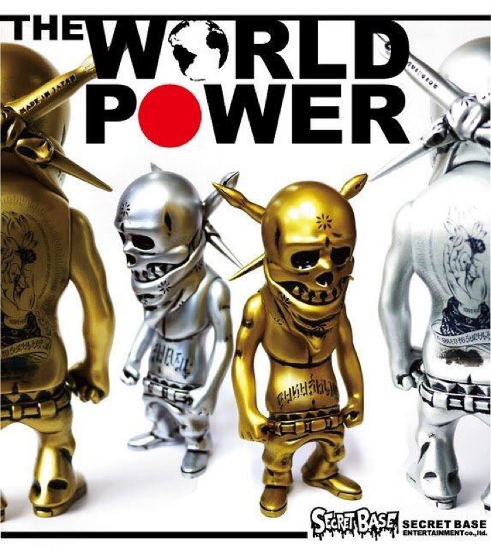 SECRET BASE X USUGROW Rebel Ink ゴールド Secret Base x Usugrow Rebel Ink The World Power骷顱金銀2色舊化版
