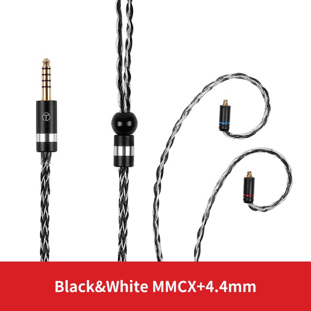 Trn T6 16芯鍍銀OCC Copper Litz /3.5MM 帶MMCX/2PIN連接器升級線耳機