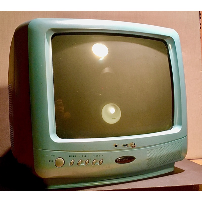 TV 國際牌14吋藍色電視功能不明映像管電視舊電視Panasonic 國際牌早期