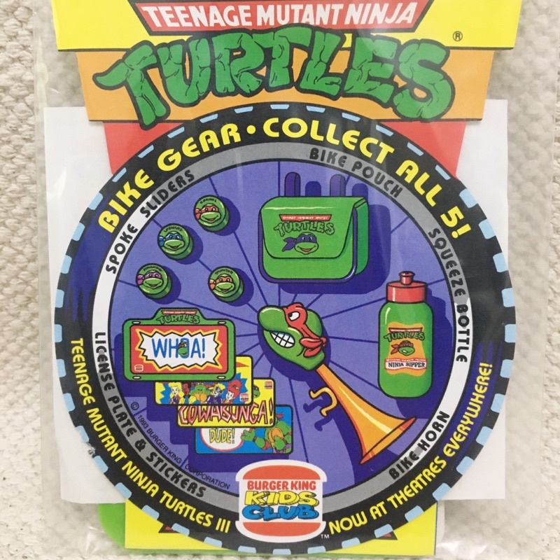 Burger King Kids Club Ninja Sipper Teenage Mutant Turtles Bike