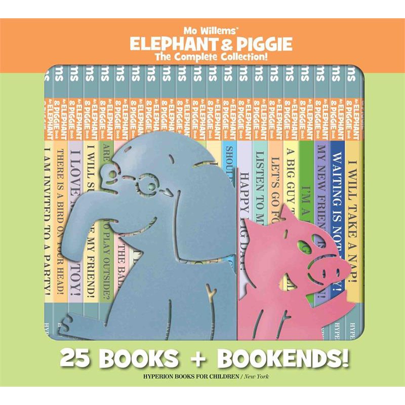 ELEPHANT & PIGGIE 大吉象與小豬寶25本套書｜贈造型書架【麥克兒童外文 