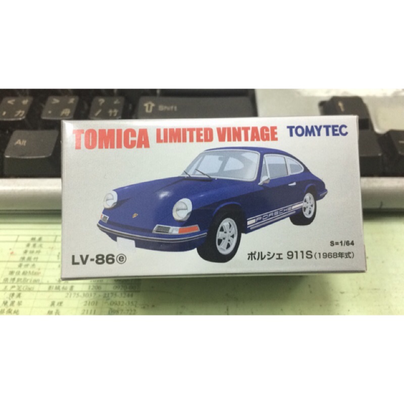 豚屋】Tomytec tomica limited vintage Lv-86e porsche 保時捷911s 藍