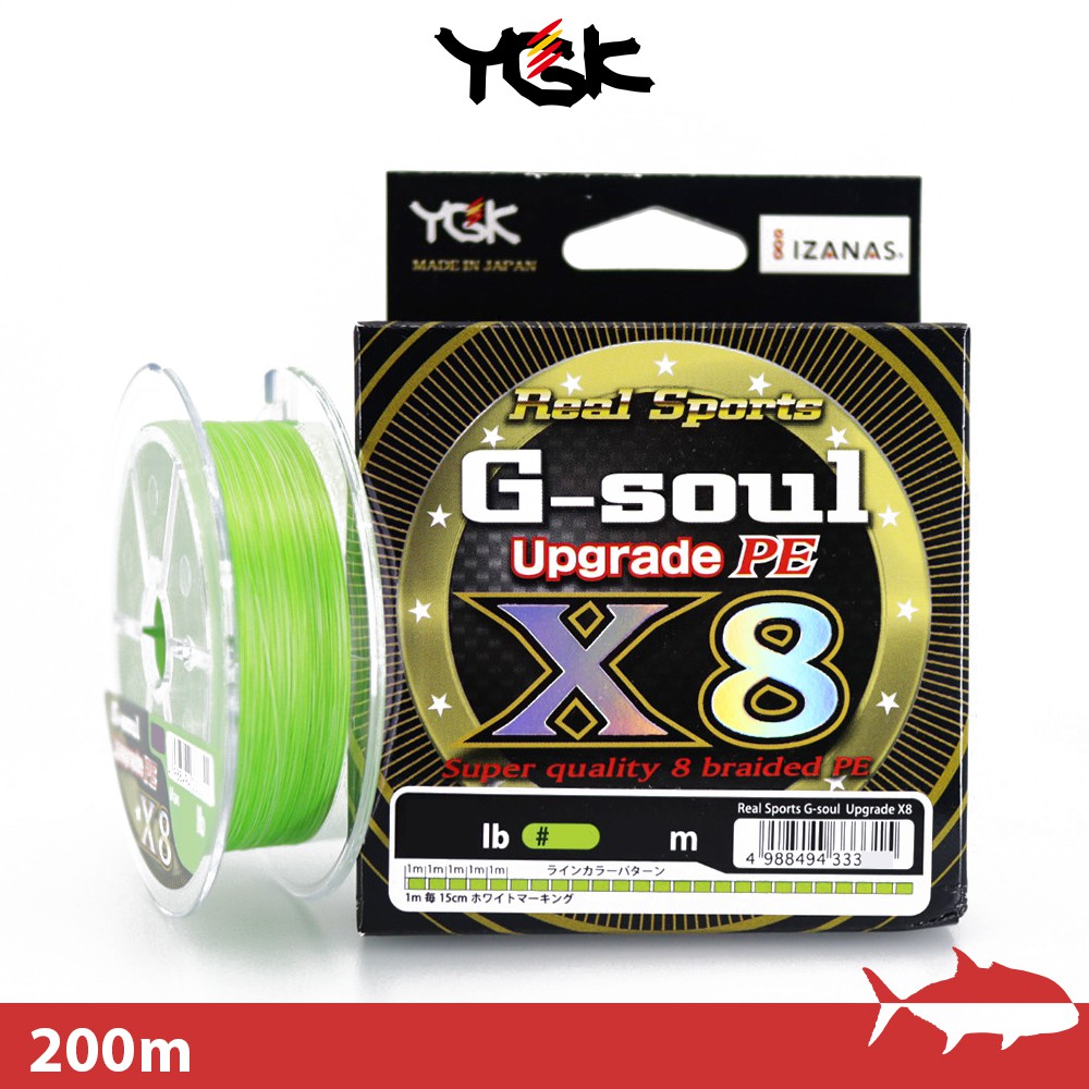 搏漁所釣具】YGK G-SOUL 200m Upgrade PE X8 編織線母線耐磨日本製布線