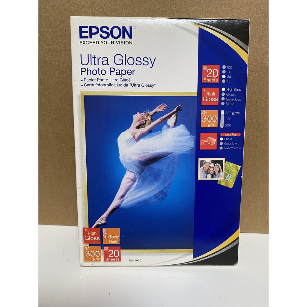 絕版 EPSON Ultra Glossy Photo Paper 頂級白金相紙（10X15） 蝦皮購物