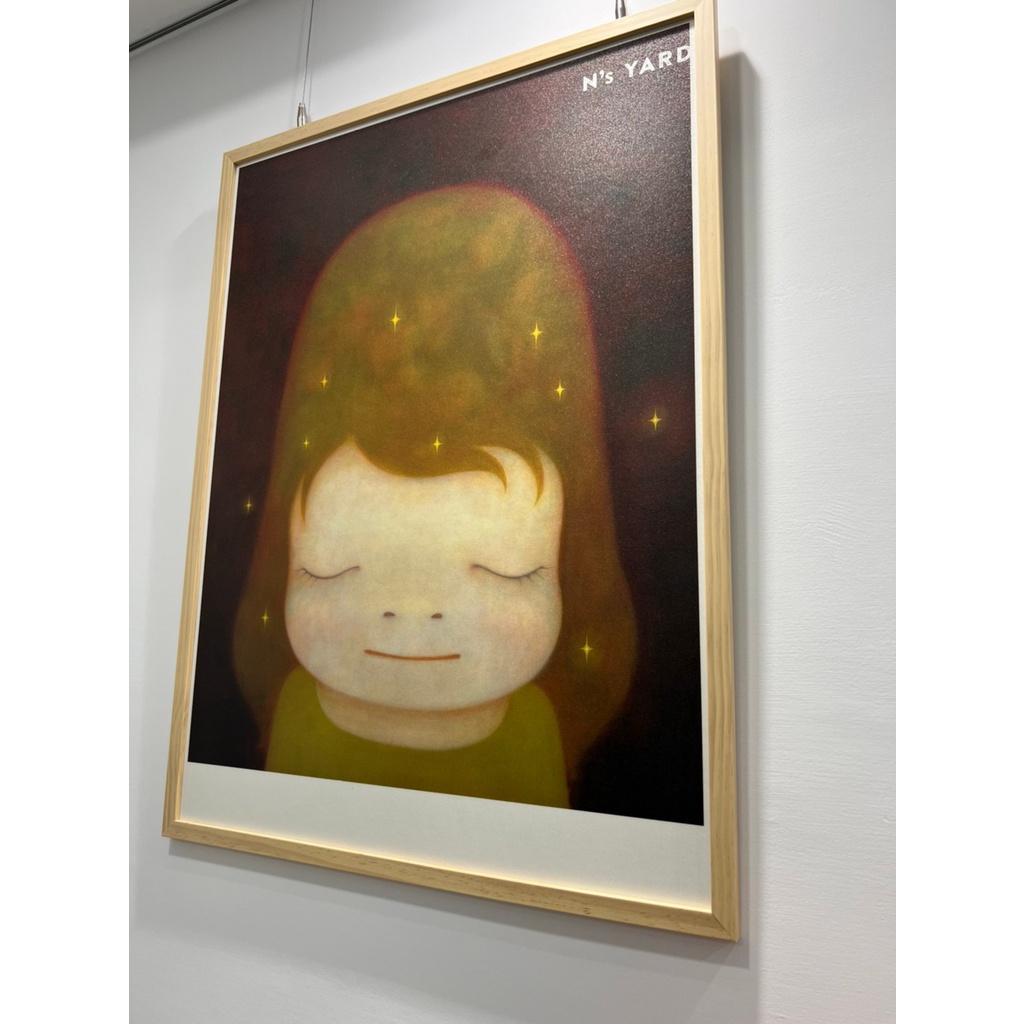 奈良美智Ｂ2ポスター2点 奈良美智 B2ポスター木製額装品②＊ 奈良美智 B2ポスター木製額装品②