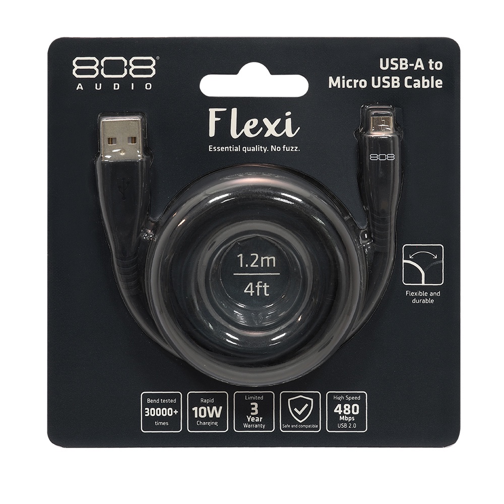 【808 Audio】Flexi系列 Micro USB 傳輸充電線 (1.2m) | 蝦皮購物