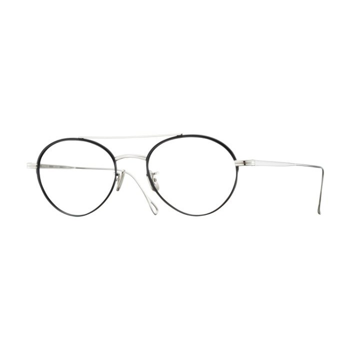 日本EYEVAN7285 眼鏡139 8051 (黑/銀) 復古雙槓光學鏡框【原作眼鏡