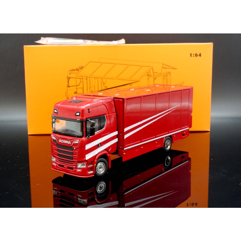 Amazon | △超希少！Red！GCD 1/64 Scania S730 トラック 全金属