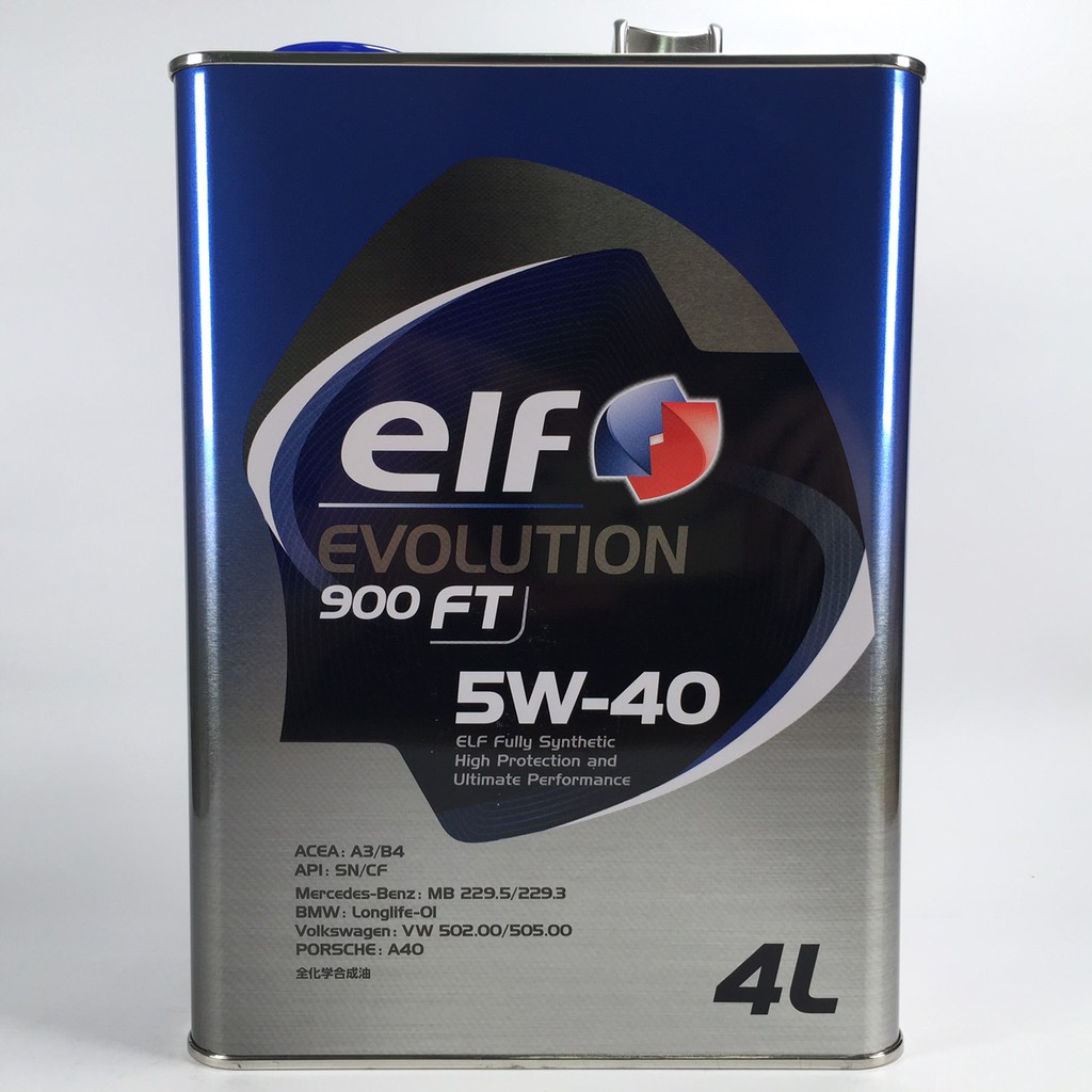 [機油倉庫]elf EVOLUTION 900 FT 5w-40 5W40全合成機油4公升鐵桶 日本 | 蝦皮購物