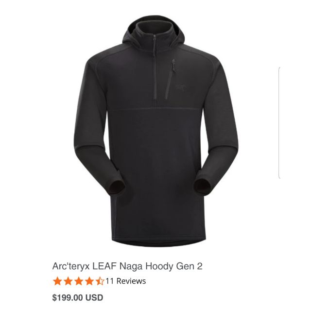 ArcPteryx LEAF Naga Hoody (GEN 2) 軍版彈性抓絨| 蝦皮購物