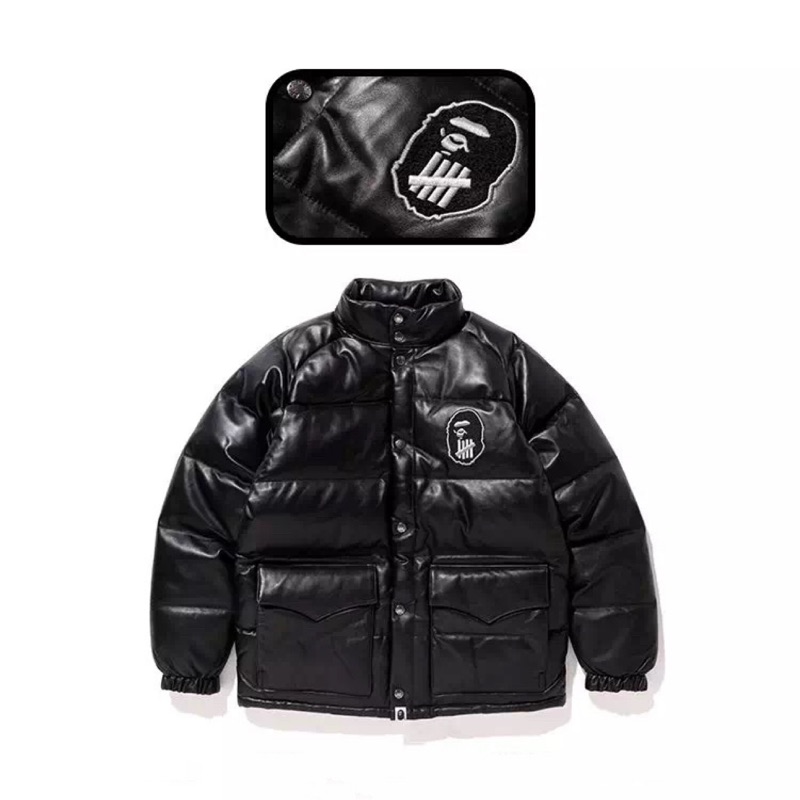 BAPE × UNDEFEATED CLASSIC DOWN JACKET 全新黑色 L號