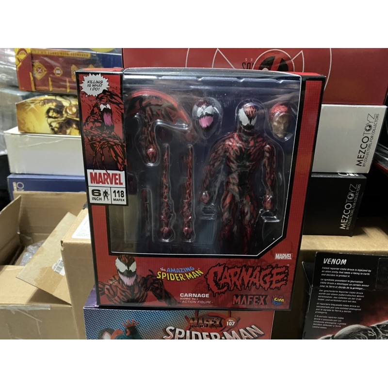 MAFEX No.118 Marvel 屠殺(漫畫版) 血蜘蛛CARNAGE（COMIC Ver.) | 蝦皮購物