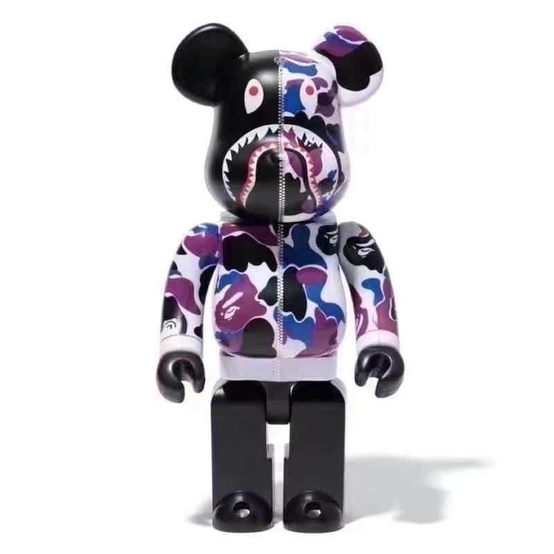 「全新現貨」香港限定 BEARBRICK BE@RBRICK BAPE HK 紫鯊 1000%