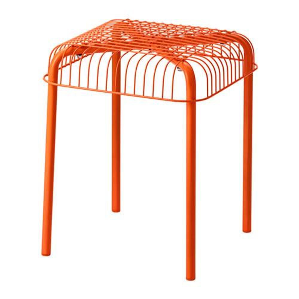 絕版品/北歐工業LOFT風格IKEA宜家VÄSTERÖN椅凳板凳餐椅金屬椅休閒椅工作椅/橘色/二手八成新/特$1100