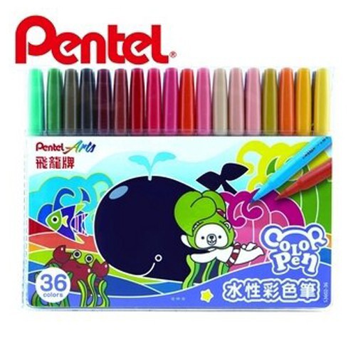 【彩虹文具小舖】pentel 飛龍36色水性細字彩色筆 S3602 36 蝦皮購物