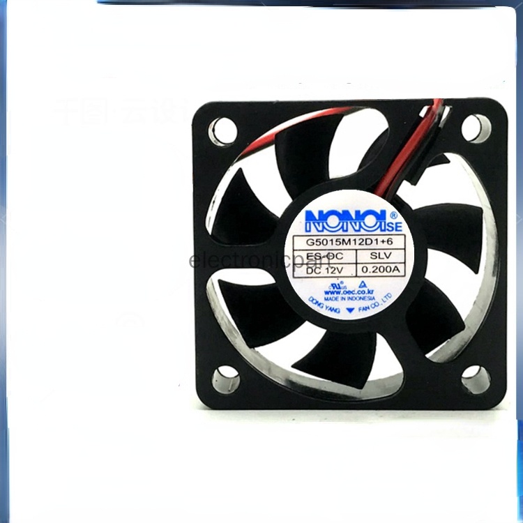 Compatible Per NONOISE G5015M12D1 + 6 12V 0.200A 5015 4-Wire Ventola