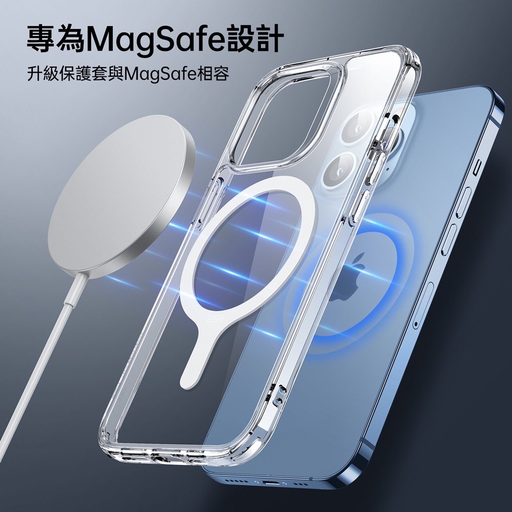 ESR 億色 HaloLock 點斷式引磁環 定位款 2Z525 (贈貼環神器)-2入 iPhone, 雅典白