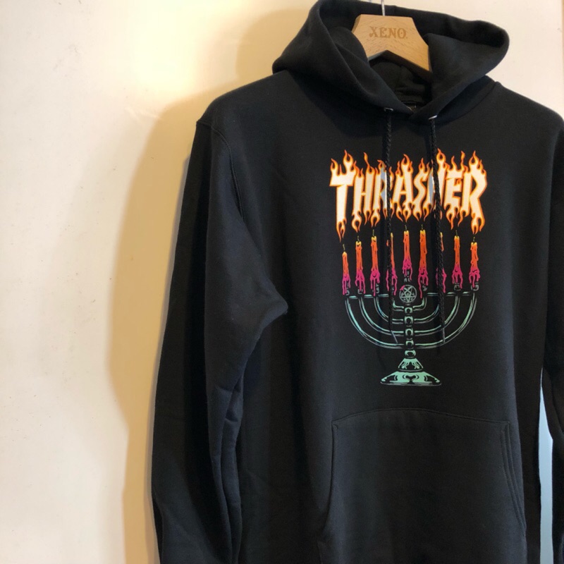 Thrasher menorah online hoodie