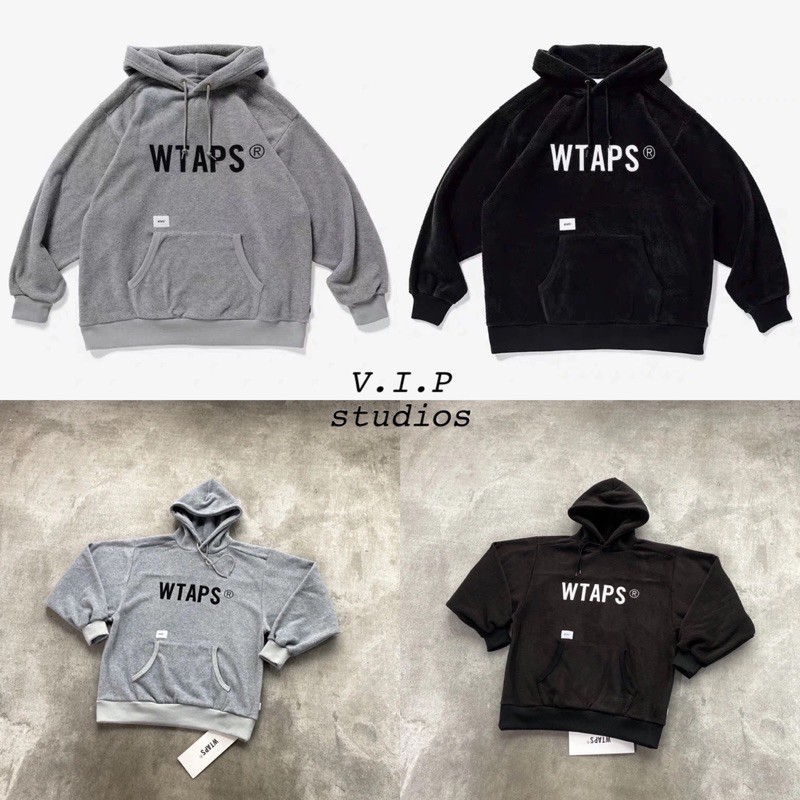 V.I.P》🇯🇵日本製WTAPS DOWNY 02/SWEATSHIRT.POLY 羊羔絨毛絨帽T 長袖