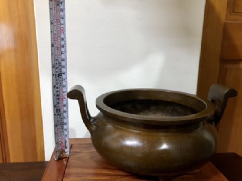 純銅香爐(宣德爐)雙耳圓肚三足銅爐宣德爐銅爐子香薰爐復古銅器 純銅香爐(宣德爐)雙耳圓肚三足銅爐宣德爐銅爐子香薰爐復古銅器