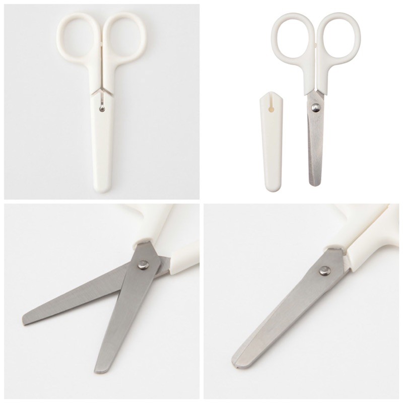 ‼️現貨‼️[代購]無印良品 MUJI 不鏽鋼剪刀(附蓋) 白 全長10.5cm | 蝦皮購物
