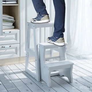 實木梯凳二三步傢用折疊客廳室內多功能登高梯子凳樓梯椅加厚加高