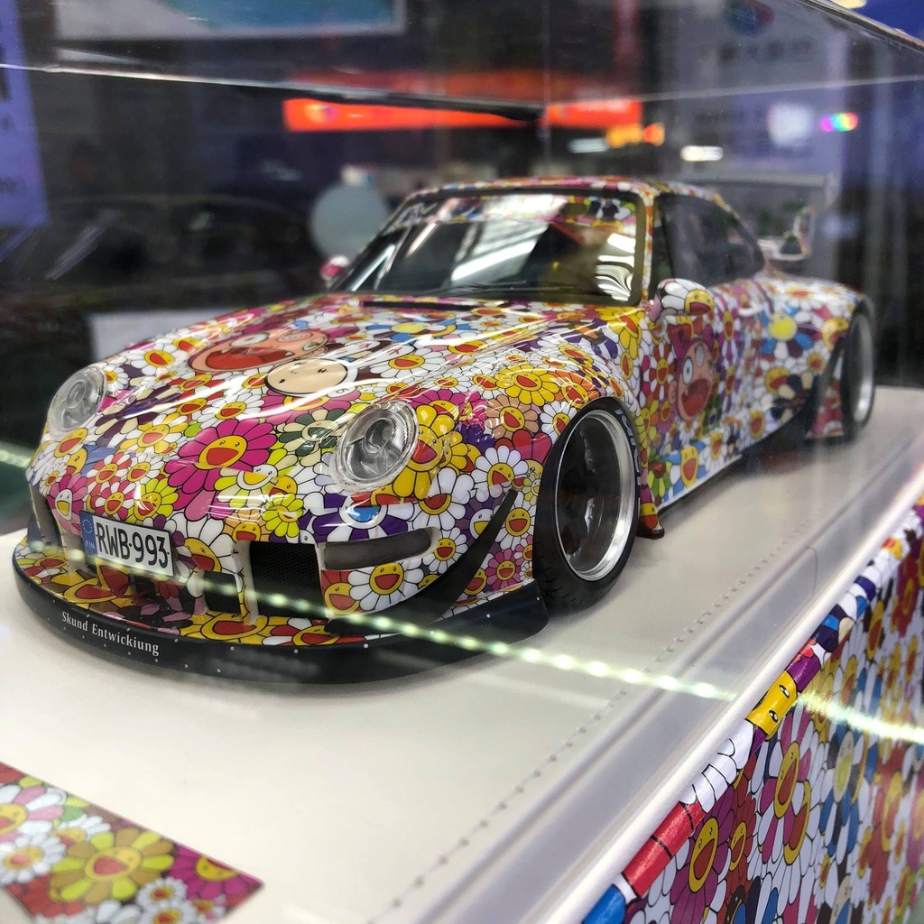 極度潮村上隆Porsche 保時捷RWB 993花車1/18 限量499台一車一號| 蝦皮購物