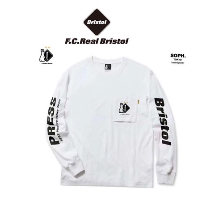 F.C.Real Bristol X FR2 POCKET L/S TEE 長袖T恤聯名正品代購手臂印