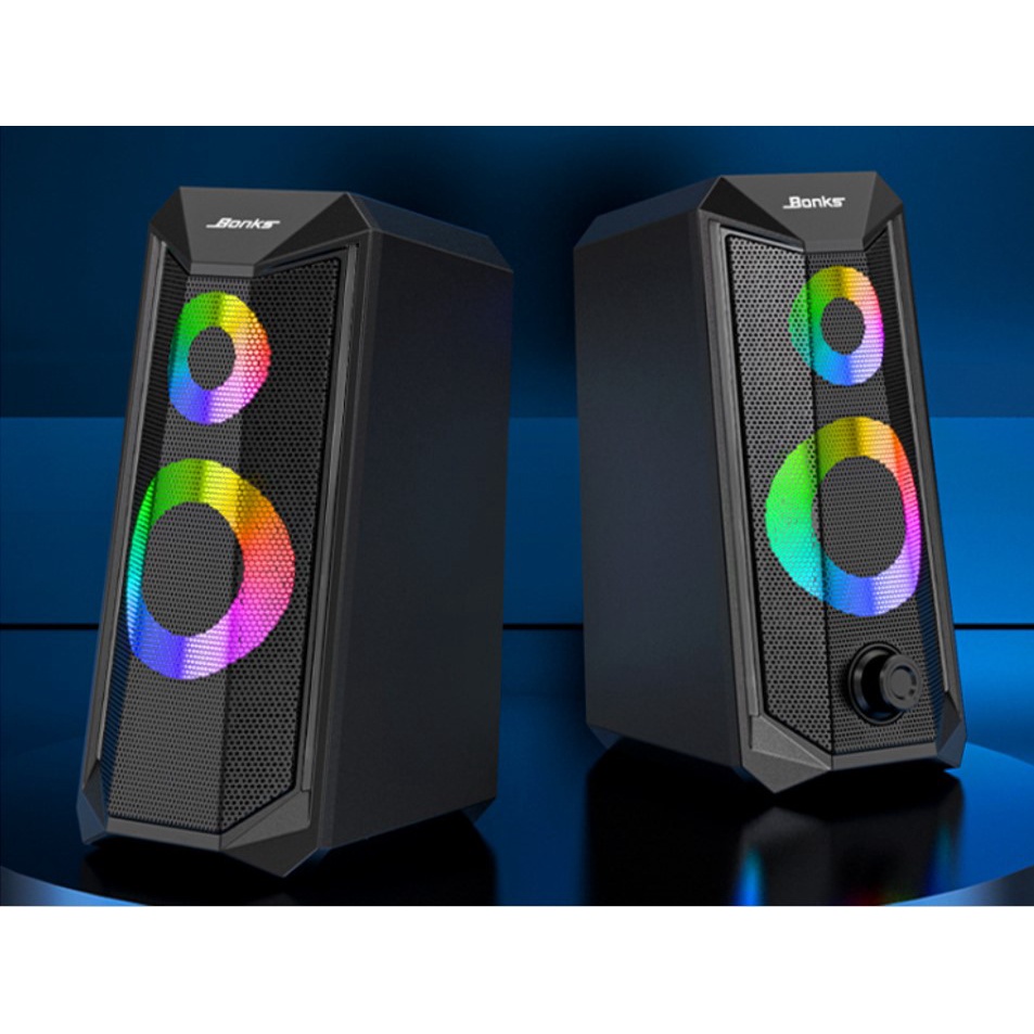 BONKS K1 USB Computer Speakers RGB Deep Bass Sound Box Speak | 蝦皮購物
