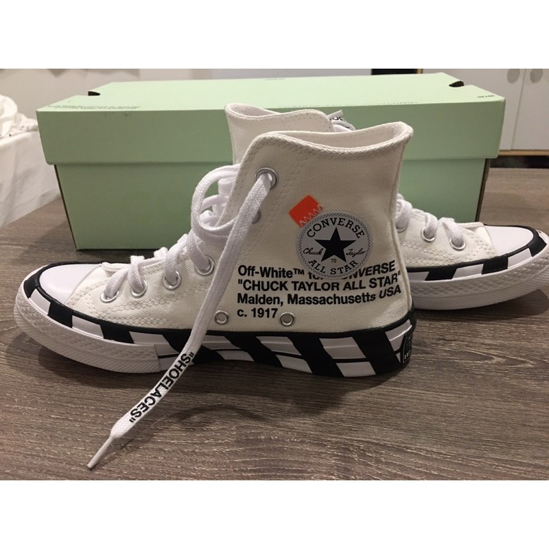 converse】 off white x converse chuck 70 hi US3.5 22.5cm 聯名款