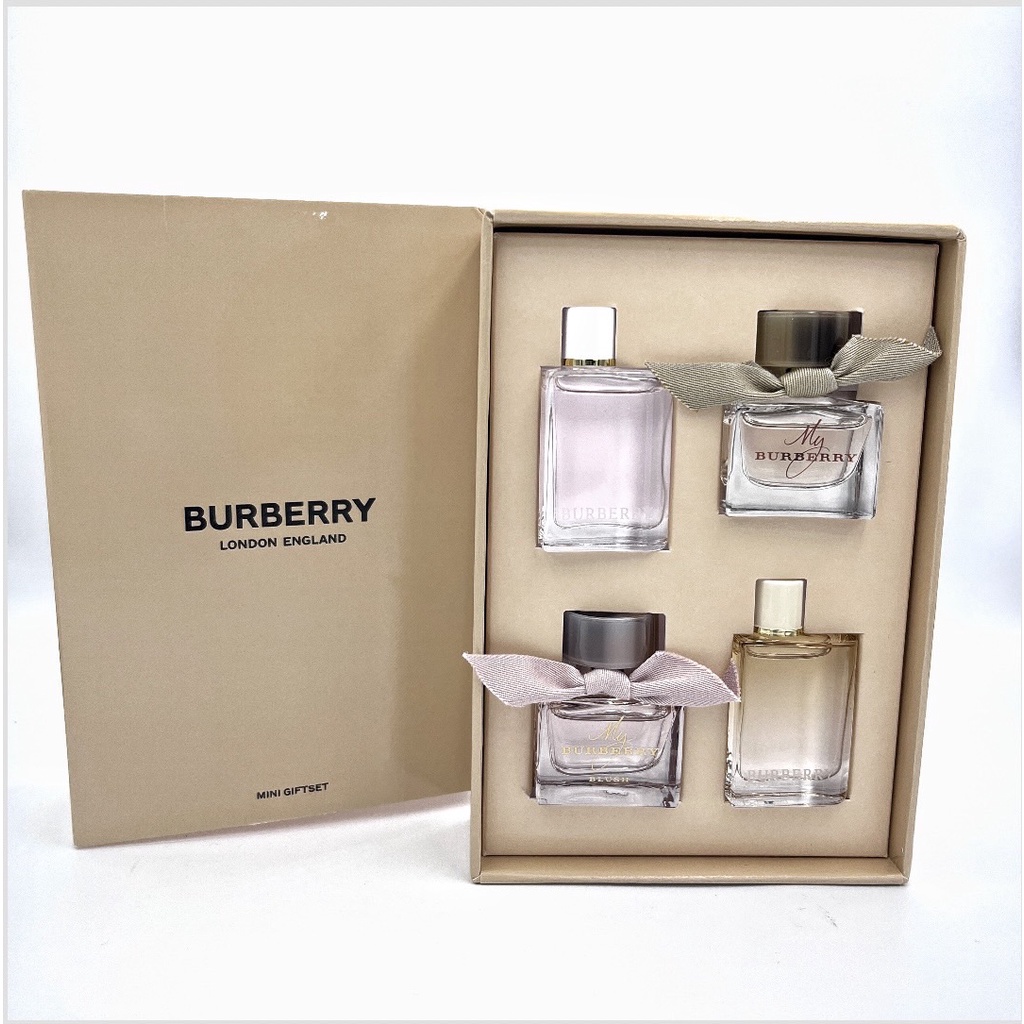 Burberry經典女性小香限定禮盒 花果調清新調Blush倫敦之夢My Burberry女香Her女用香水5ml*4