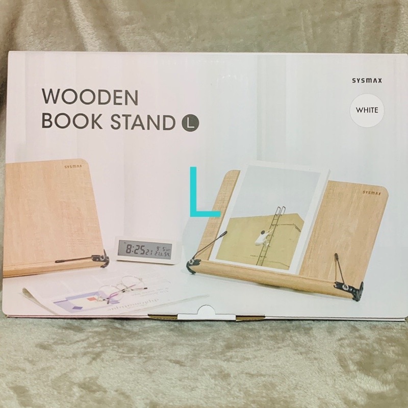 全新 現貨 好市多 Costco Sysmax 木製立書架 木製 書架 架子 閱讀架 WOODEN BOOK STAND 蝦皮購物