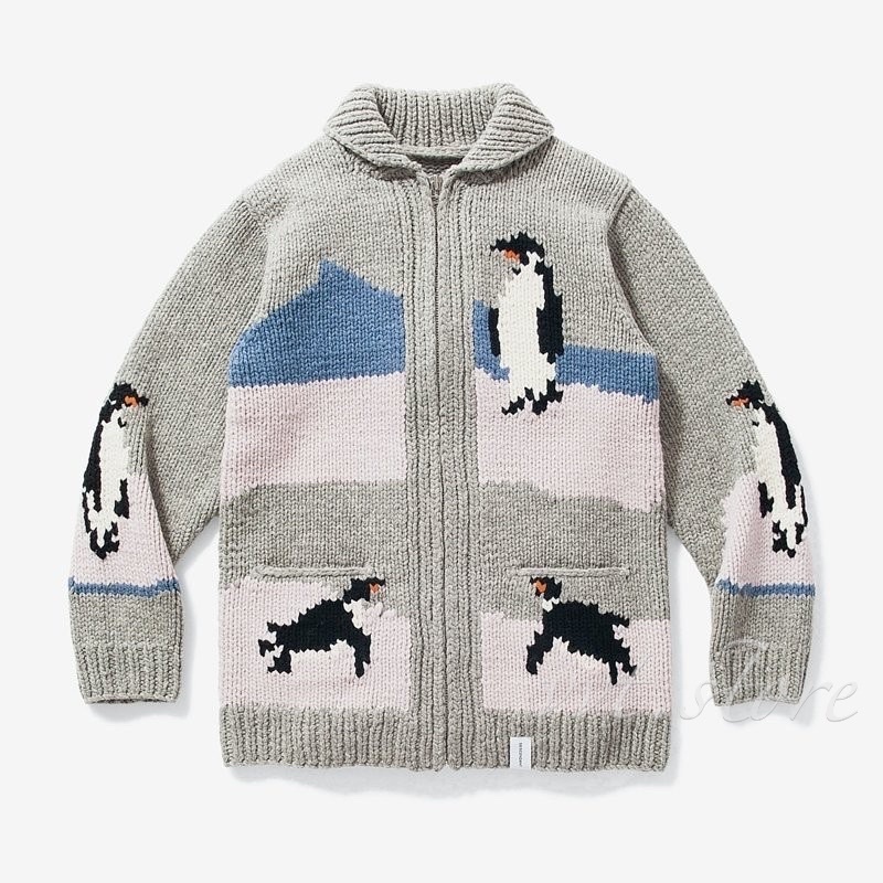 DESCENDANT 18AW MANCHOT COWICHAN KNIT 企鵝針織外套| 蝦皮購物