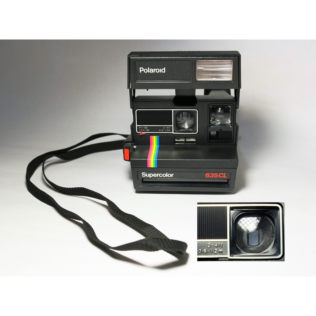慢調思理] 美品經典彩虹機寶麗來Polaroid 635CL (附觀景窗眼罩+相機