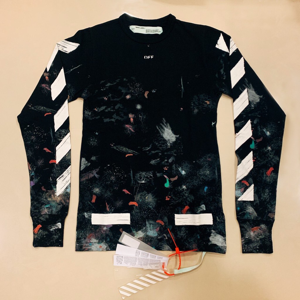 【月曜】off white 星空長袖 正品公司貨 煙花 長袖