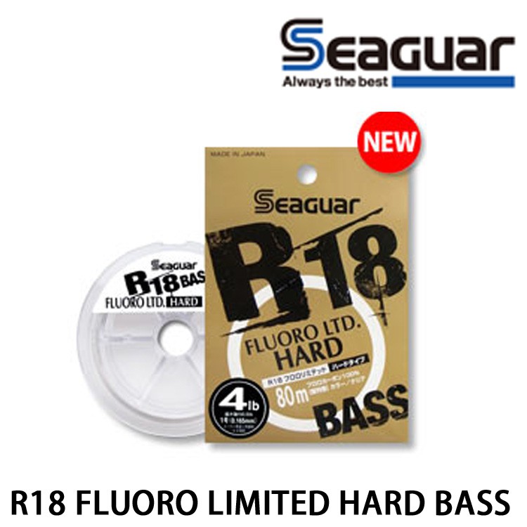 SEAGUAR R18 FLUORO LIMITED HARD BASS 80M 碳纖母線[漁拓釣具] | 蝦皮購物