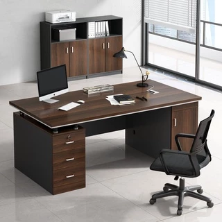 辦公桌  办公桌 简约现代 老板桌 桌椅组合 套装大班台 经理桌 办公室桌子