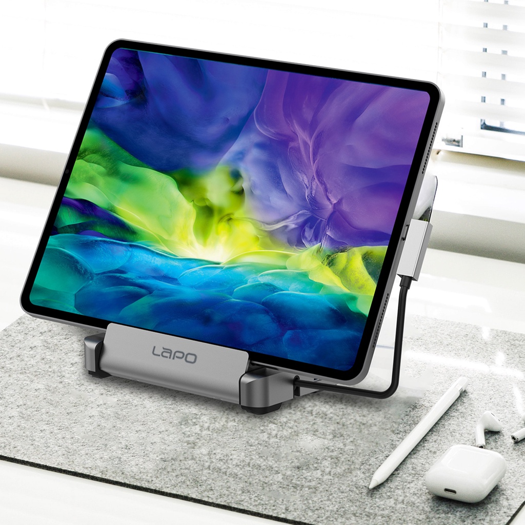 【LaPO】多功能擴充基座(WT-HB01) 支架 Hub ipad 平板支架 支援100w快充 集線器 HDMI | 蝦皮購物