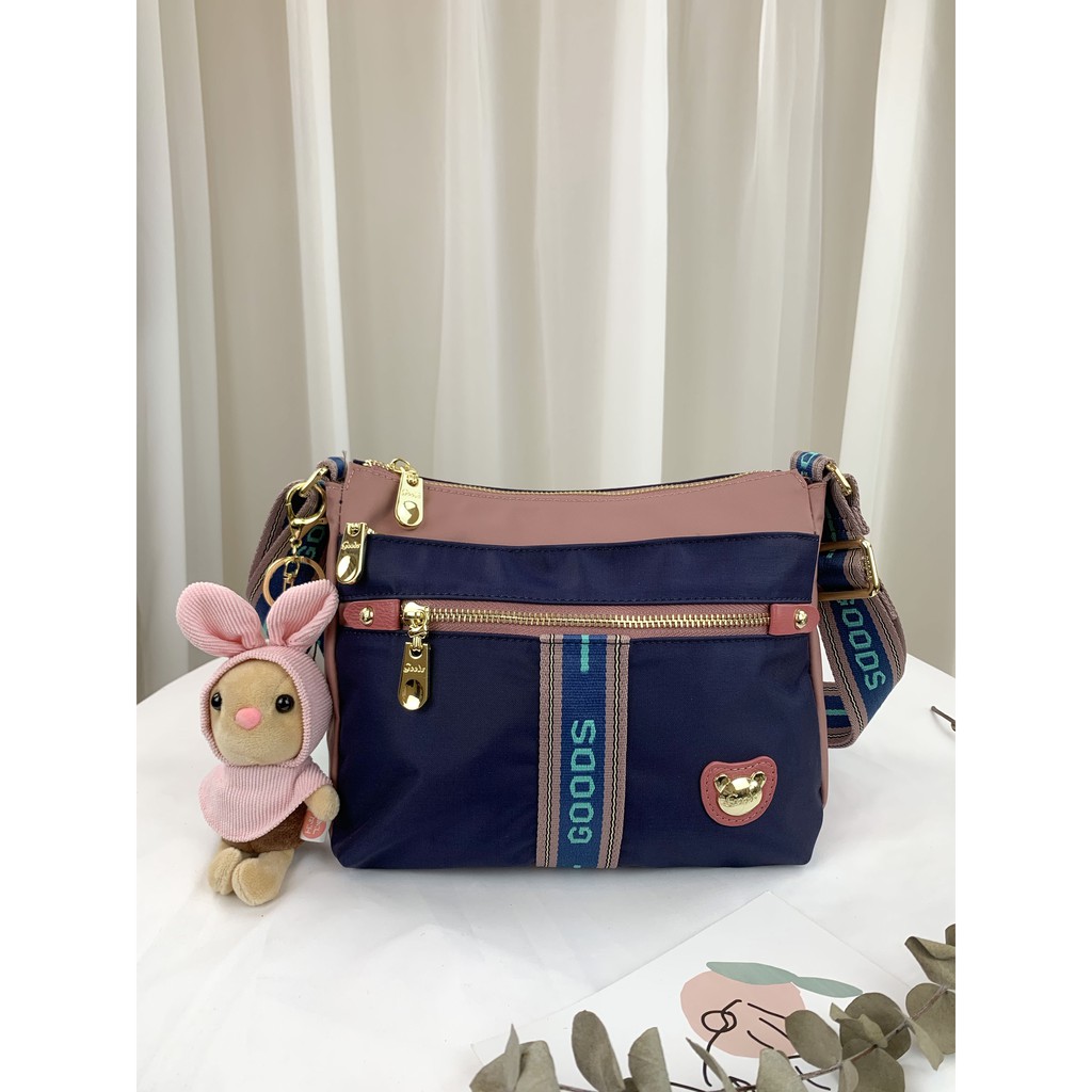 現貨正品 GOODS 織帶藍粉 GOODS包 織帶 尼龍 側背包 斜背包 防潑水 正品 #2672 批發零售 | 蝦皮購物