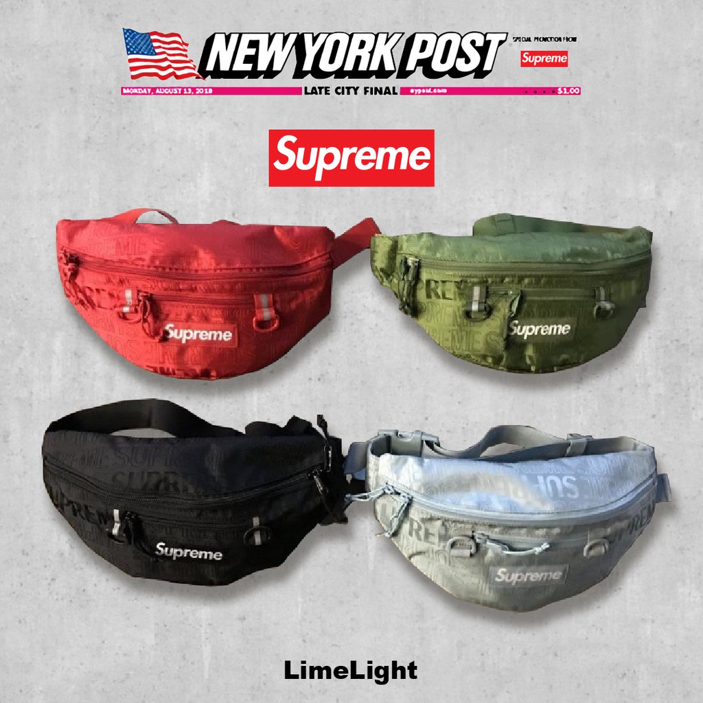 ☆LimeLight☆ 2019 S/S Supreme 46th Waist Bag 腰包紅/水藍/綠/黑