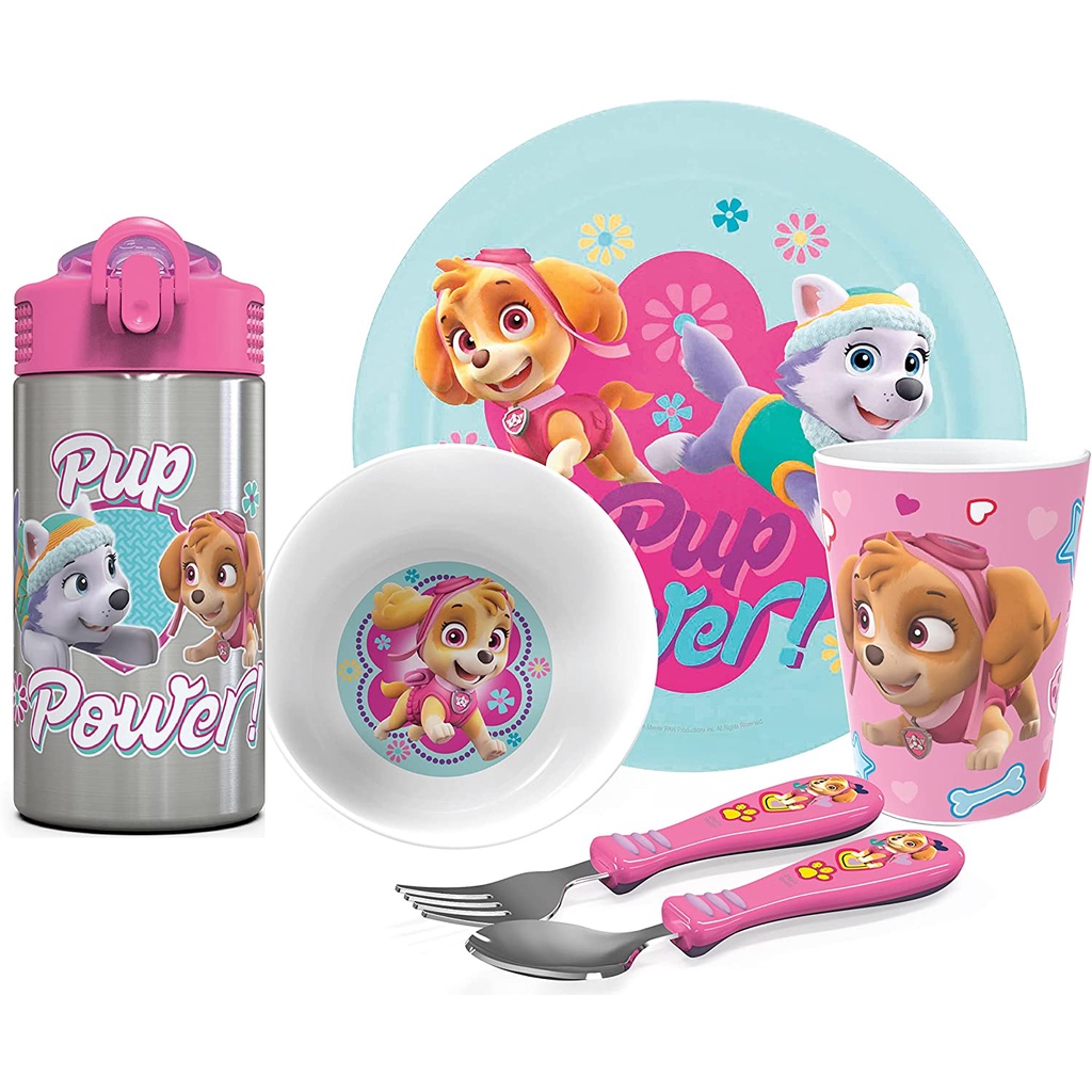 Zak Designs Paw Patrol Easy Grip Flatware Fork And Spoon Utensil