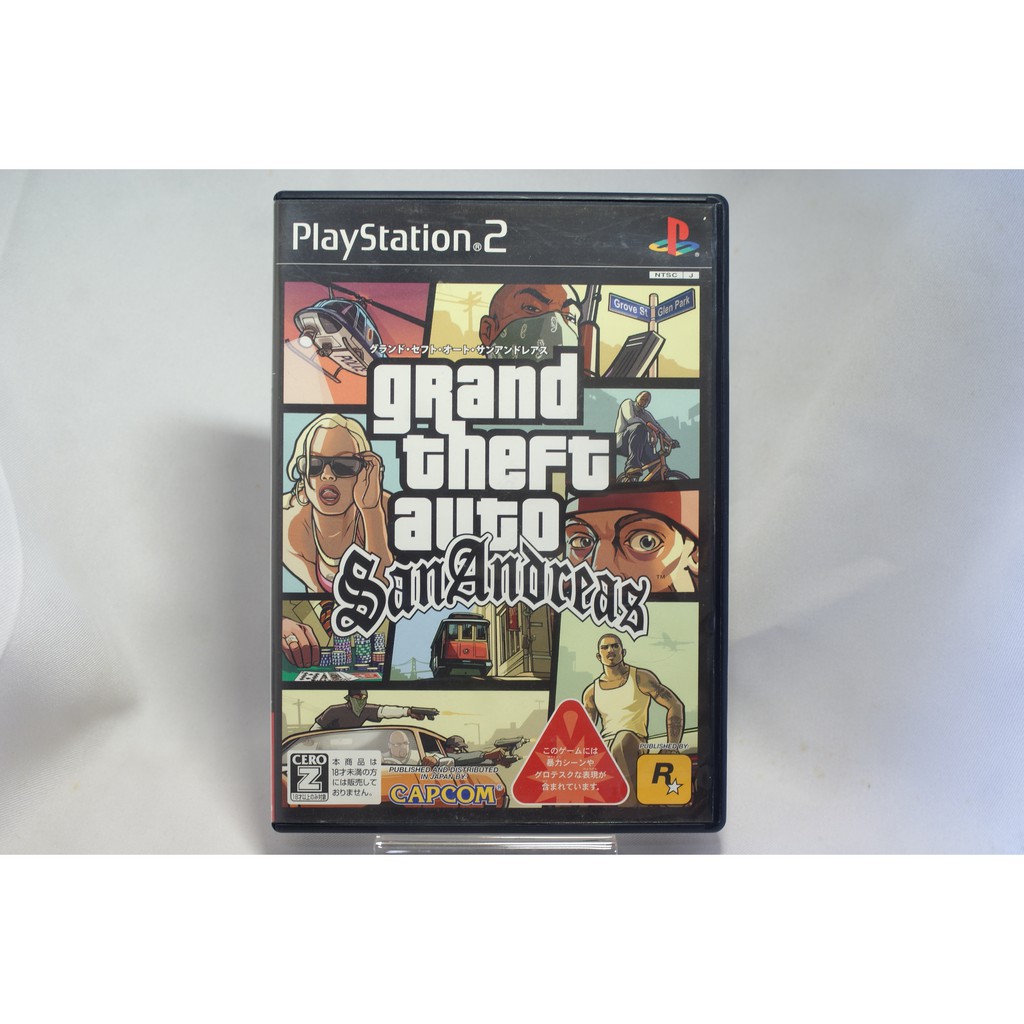 [耀西]二手 純日版 SONY PS2 橫行霸道：聖安地列斯 GTA San Andreas 含稅附發票 | 蝦皮購物