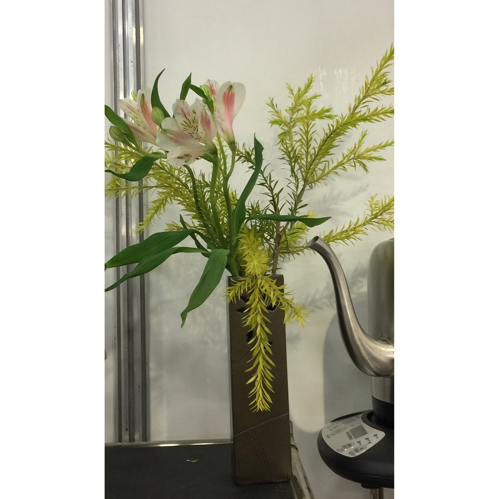 手拉陶藝長方型小花瓶花器花插花盆水培| 蝦皮購物