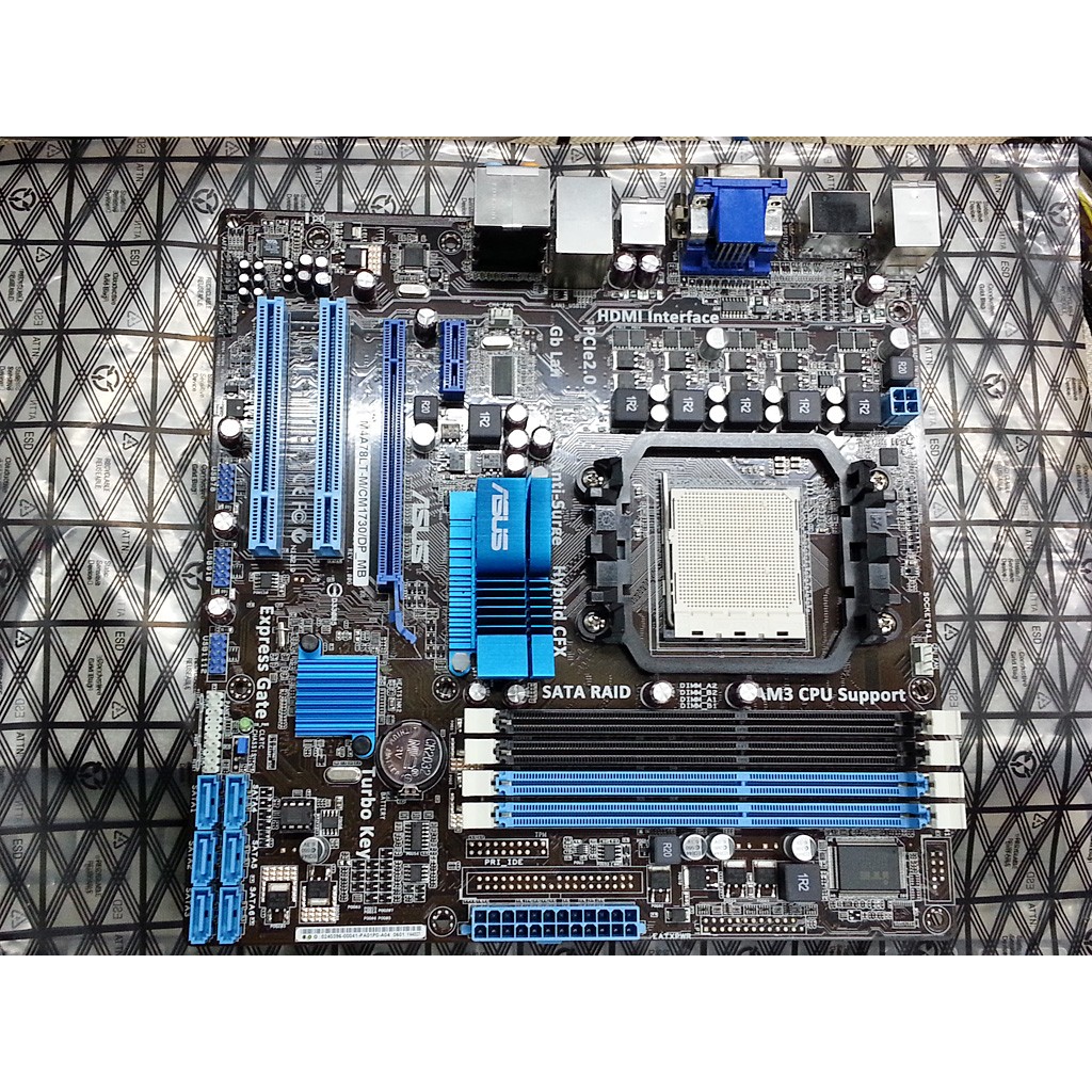 含稅】ASUS 華碩M4A78LT-M CM1730 DDR3 M-ATX 內建HD 庫存備品主機板保