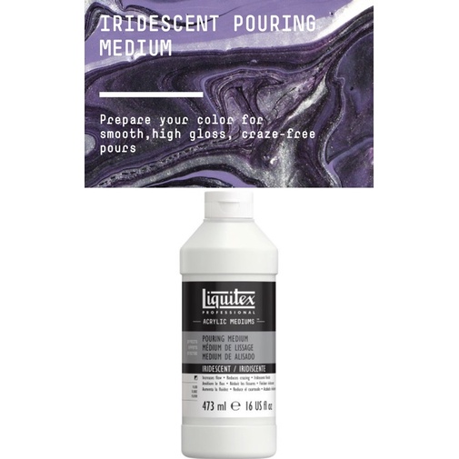 Liquitex IRIDESCENT POURING MEDIUM 6016 473ml 珠光潑灑 潑撒 流動畫 流彩 | 蝦皮購物