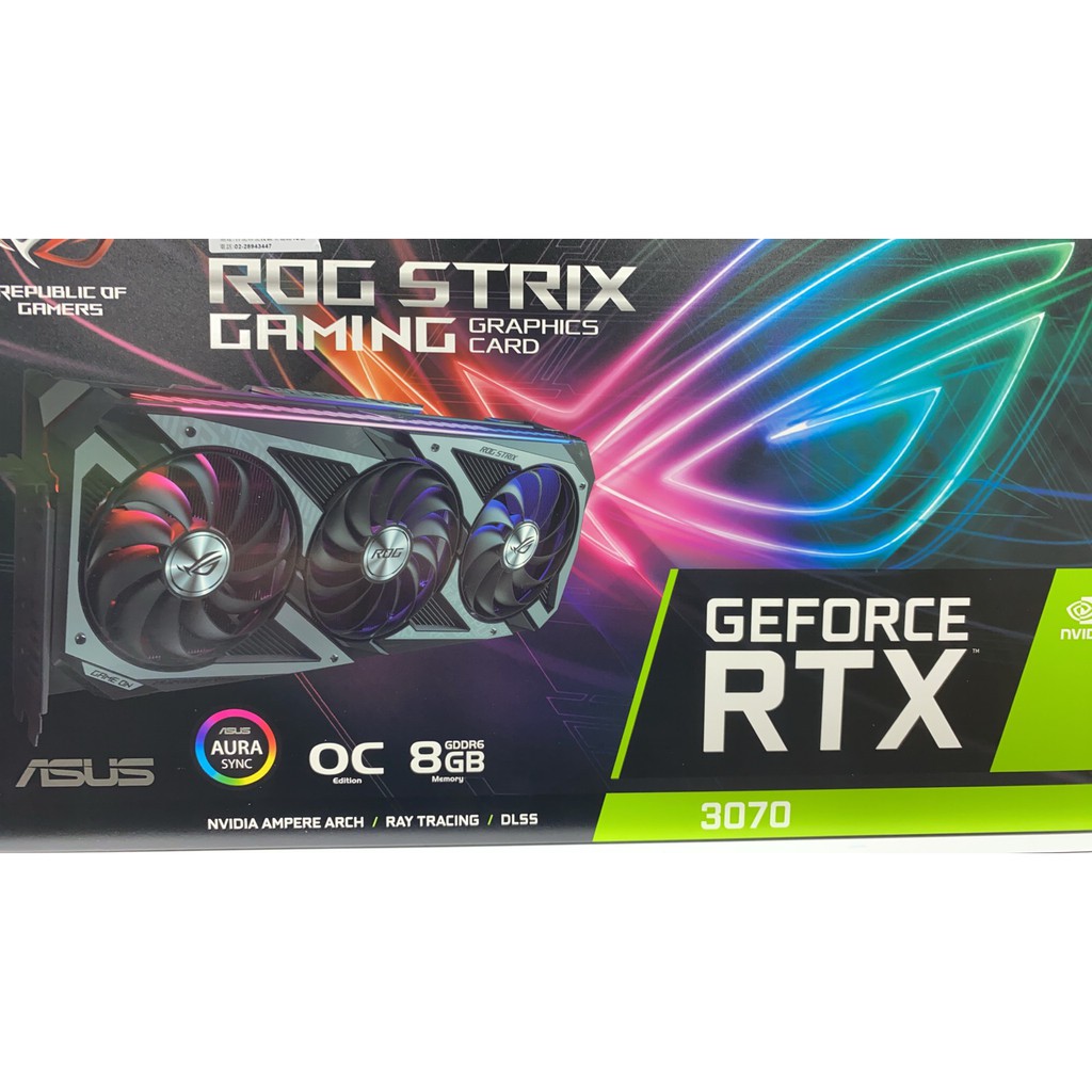 全新現貨可刷卡分期未鎖版華碩ROG STRIX RTX3070 O8G GAMING | 蝦皮購物